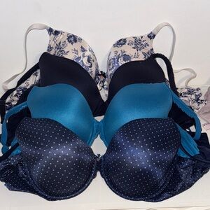 Victoria's Secret Teal and Navy Bra Collection